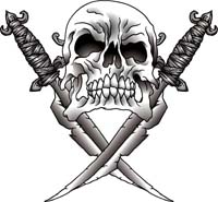 skull and bones dagger